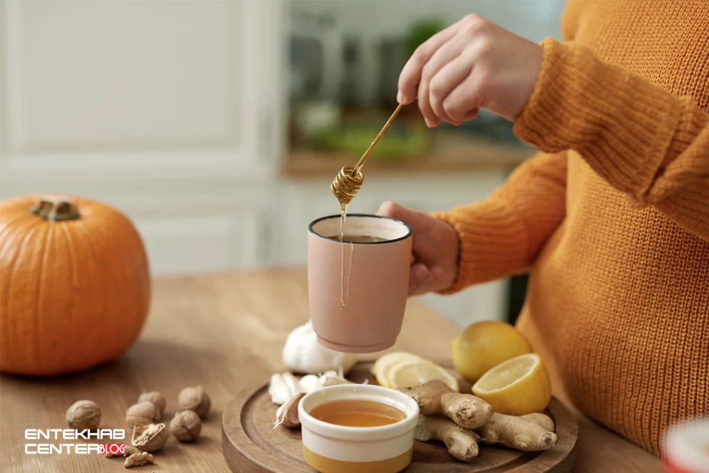 دمنوش زنجبیل و عسل؛ آنتی‌بیوتیک طبیعی زمستون