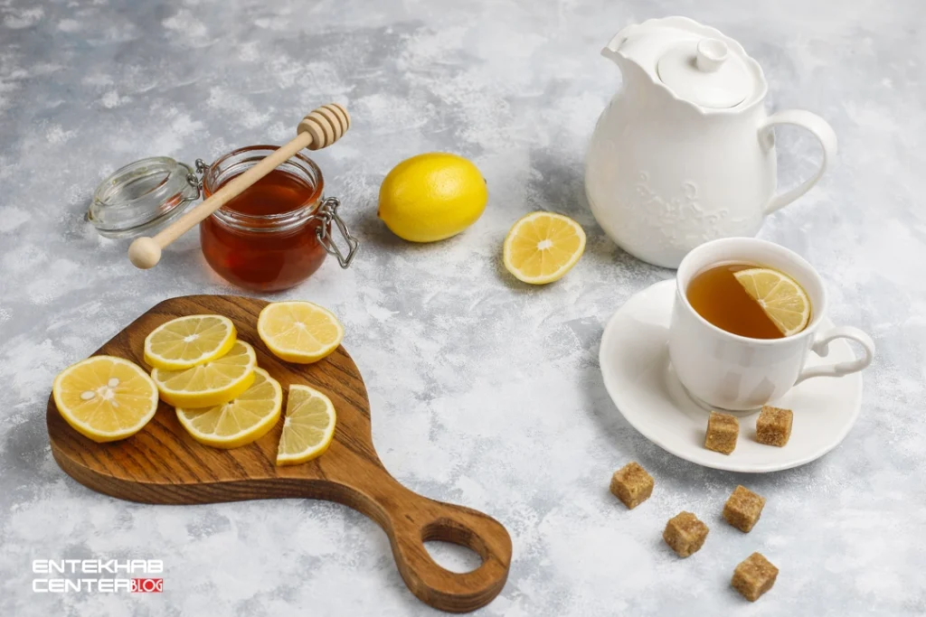 چای کلاسیک با عسل و لیمو